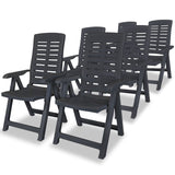 vidaXL Відкидні садові стільці Пластиковий білий вуличний стілець, різні кольори/розміри