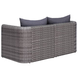 vidaXL 2/3/4x Садові кутові дивани, сірий поліротанговий вуличний диван, сидіння для відпочинку