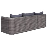 vidaXL 2/3/4x Садові кутові дивани, сірий поліротанговий вуличний диван, сидіння для відпочинку