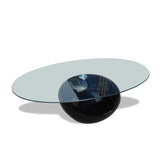 vidaXL Журнальний столик з овальною скляною стільницею, що акцентує бічний столик, різнокольоровий