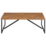 vidaXL Журнальний столик з масиву мангового дерева, акцентна частина, приставний столик, білий/коричневий