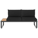 vidaXL Кутовий диван із патіо з 5 предметів з алюмінієвими подушками та WPC