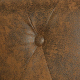 vidaXL Тримісний диван Честерфілд, коричнева штучна шкіра