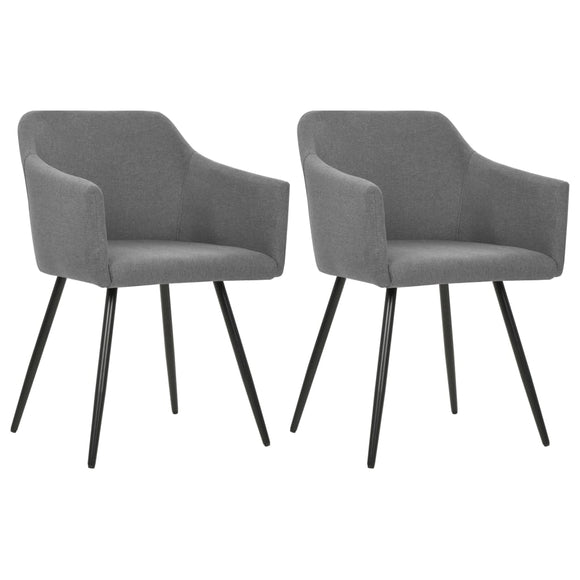 vidaXL 2x Esszimmerstühle Stoff Home Küchenstuhl Sitzmöbel Mehrfarbig