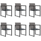 vidaXL Outdoor Dining Set with Cushions 5/7/9 Pieces Poly Rattan Gray/Black
