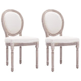 vidaXL 2/4x Dining Chairs Fabric Kitchen Room Furniture Brown/Light Brown
