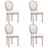 vidaXL 2/4x Dining Chairs Fabric Kitchen Room Furniture Brown/Light Brown