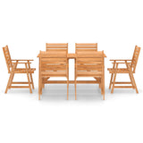vidaXL Solid Acacia Wood Patio Dining Set 5/7 Piece Garden Dinner Seating Yard