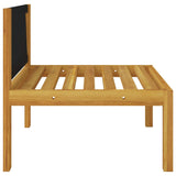 vidaXL Набір для відпочинку у патіо з 5 предметів з подушками, кремовий масив деревини акації