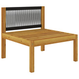 vidaXL Набір для відпочинку у патіо з 11 предметів з подушками, кремовий масив деревини акації