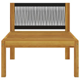 vidaXL Набір для відпочинку у патіо з 7 предметів з подушками, кремовий масив деревини акації