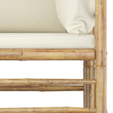 vidaXL Набір для відпочинку у патіо з 6 предметів і кремово-білими подушками з бамбука