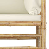 vidaXL Набір для відпочинку у патіо з 12 предметів з кремово-білими подушками з бамбука
