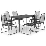 vidaXL Garden Dining Set 3/5/7/9 Pieces PVC Rattan Patio Multi Table Sizes