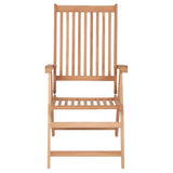 vidaXL 1/2x садове крісло з лежачим деревом із твердого тикового дерева, сидіння для обіднього стільця на відкритому повітрі