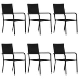 vidaXL Patio Dining Set Poly Rattan Seat Furniture 7/9 Piece Anthracite/Black
