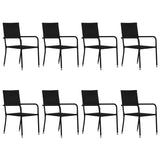 vidaXL Patio Dining Set Poly Rattan Seat Furniture 7/9 Piece Anthracite/Black