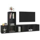 vidaXL TV Cabinet Set 3 Piece Chipboard Wall Mounted Furniture Multi Colors