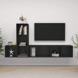 vidaXL TV Cabinet Set 3 Piece Chipboard Wall Mounted Furniture Multi Colors