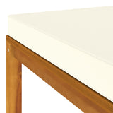 vidaXL 11 Piece Patio Lounge Set with Cream Cushion Solid Acacia Wood