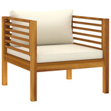 vidaXL 12 Piece Patio Lounge Set with Cream Cushion Solid Acacia Wood