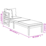 vidaXL 3-teiliges Terrassen-Lounge-Set mit cremeweißen Kissen aus Akazienholz