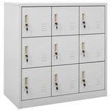 vidaXL Locker Cabinets 2 pcs Light Gray 35.4"x17.7"x36.4" Steel