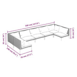 vidaXL Набір для відпочинку у патіо з 7 предметів і подушками з поліротангу, темно-сірий