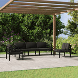 vidaXL 5-teiliges Terrassen-Lounge-Set mit Kissen Aluminium Anthrazit