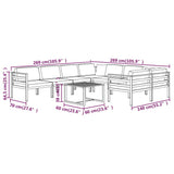 vidaXL 9-teiliges Terrassen-Lounge-Set mit Kissen Aluminium Anthrazit