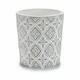 Planter Pattern White Grey Ceramic 12,3 x 12 x 12,3 cm (144 Units)-2