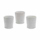 Planter Pattern White Ceramic 12,3 x 12 x 12,3 cm (144 Units)-1