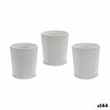 Planter Pattern White Ceramic 12,3 x 12 x 12,3 cm (144 Units)-0