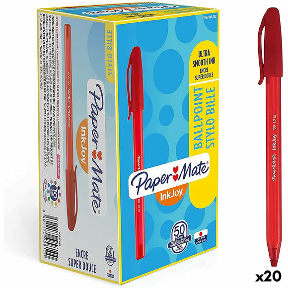 Pen Paper Mate Inkjoy 50 Pieces Red 1 mm (20 Units)-0