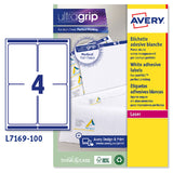 Printer Labels Avery L7169 99,1 x 139 mm White 100 Sheets (5 Units)