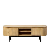 TV furniture MONTMARTRE 140 x 40 x 48 cm Natural Black Wood Iron-0